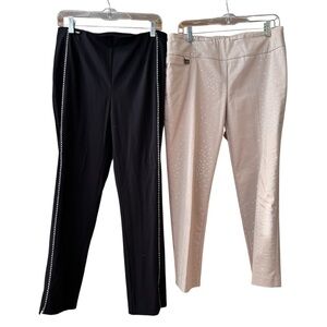 LISETTE Black and Cream Straight Leg Pants Bundle